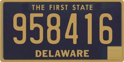 DE license plate 958416
