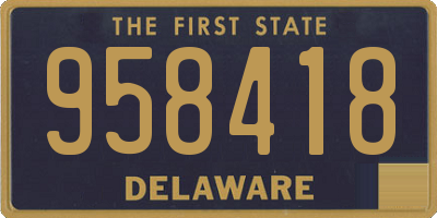 DE license plate 958418