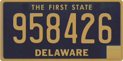 DE license plate 958426