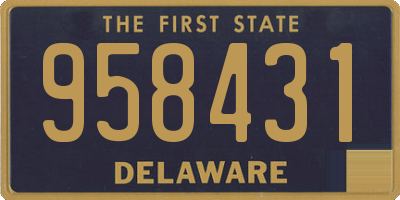 DE license plate 958431