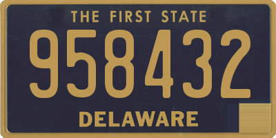 DE license plate 958432