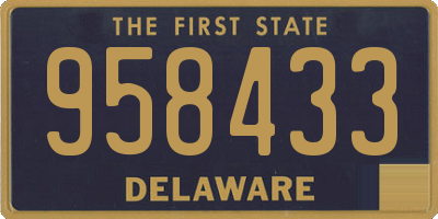 DE license plate 958433