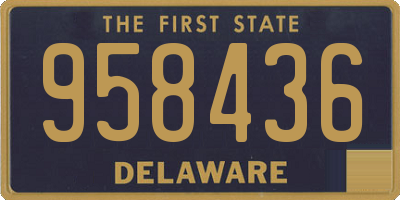 DE license plate 958436