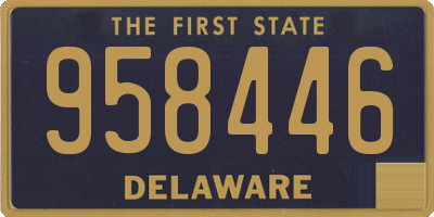 DE license plate 958446