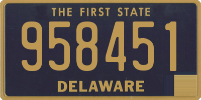 DE license plate 958451