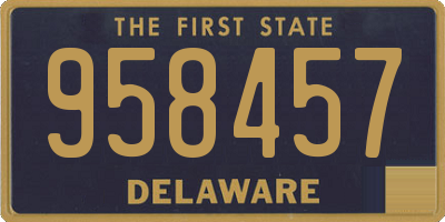 DE license plate 958457