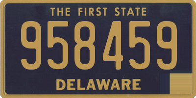DE license plate 958459
