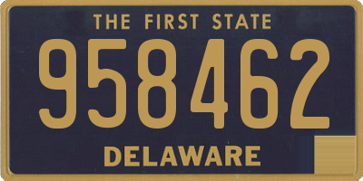 DE license plate 958462