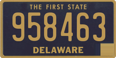 DE license plate 958463