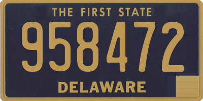 DE license plate 958472