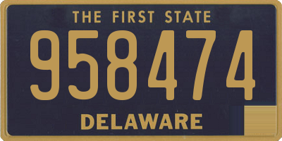 DE license plate 958474