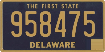 DE license plate 958475