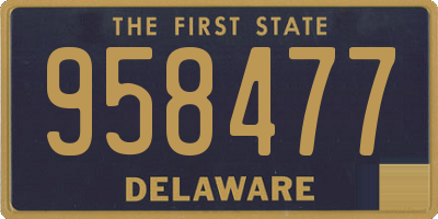 DE license plate 958477