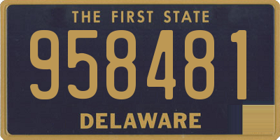 DE license plate 958481