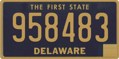 DE license plate 958483