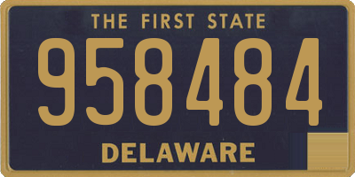 DE license plate 958484