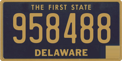 DE license plate 958488