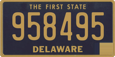 DE license plate 958495