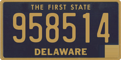 DE license plate 958514