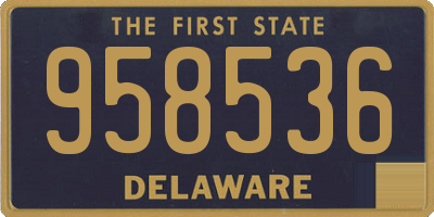 DE license plate 958536