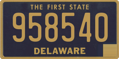 DE license plate 958540