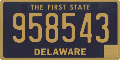 DE license plate 958543