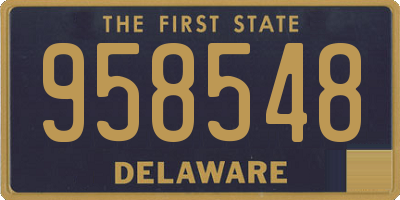 DE license plate 958548