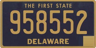 DE license plate 958552