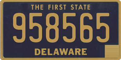 DE license plate 958565