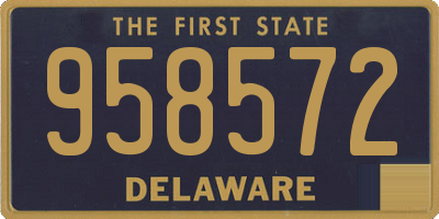 DE license plate 958572