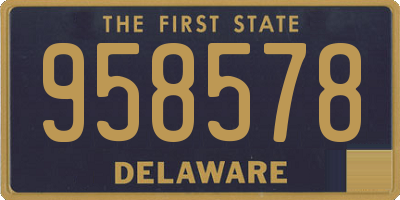 DE license plate 958578
