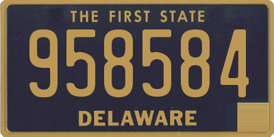 DE license plate 958584