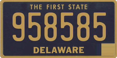 DE license plate 958585