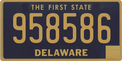 DE license plate 958586