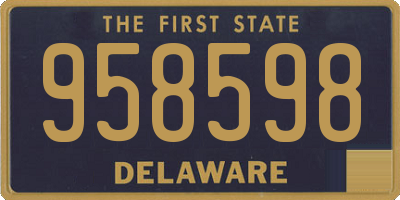 DE license plate 958598