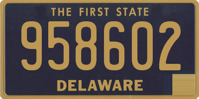 DE license plate 958602