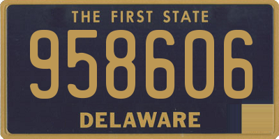 DE license plate 958606