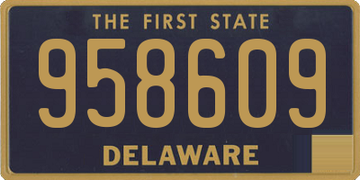 DE license plate 958609