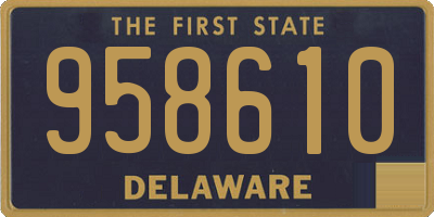 DE license plate 958610