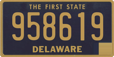 DE license plate 958619