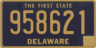 DE license plate 958621
