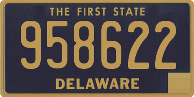 DE license plate 958622