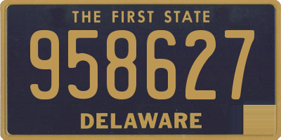 DE license plate 958627