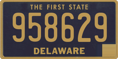 DE license plate 958629