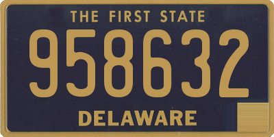 DE license plate 958632