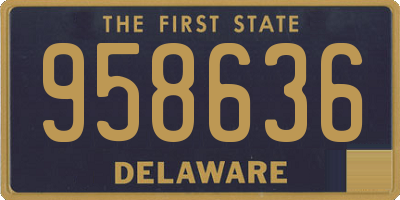 DE license plate 958636
