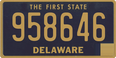 DE license plate 958646