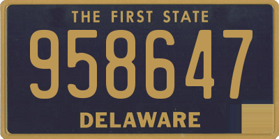 DE license plate 958647