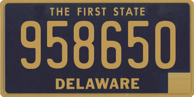 DE license plate 958650