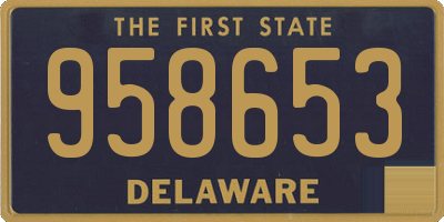 DE license plate 958653